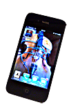 Mobile phone with cello showing on screen
