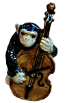 Figurine of monkey playing the cello